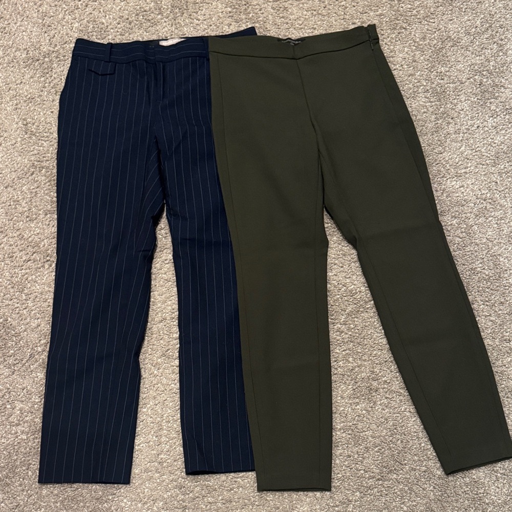 Lot of 2 Banana Republic ankle/cropped dress pants size 0/0P